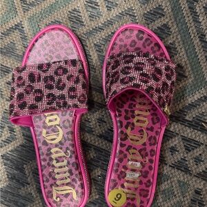 Juicy Couture Vibrant Pink Leopard Sandals